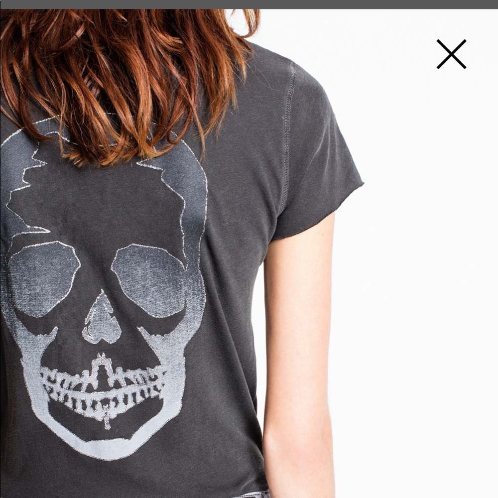 Zadig & Voltaire Grey S/s Tee Henley